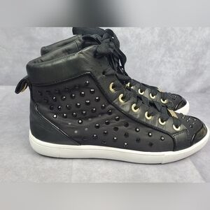 TED BAKER London Callistri Black High Top Sneakers ‎ EUC!Size 10